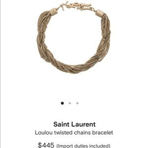 YSL Lou Lou twisted chain bracelet